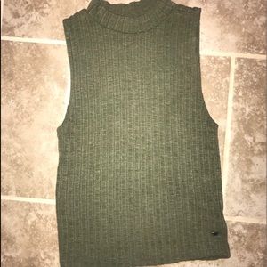 American Eagle Ribbed Soft & Sexy High Neck Tank